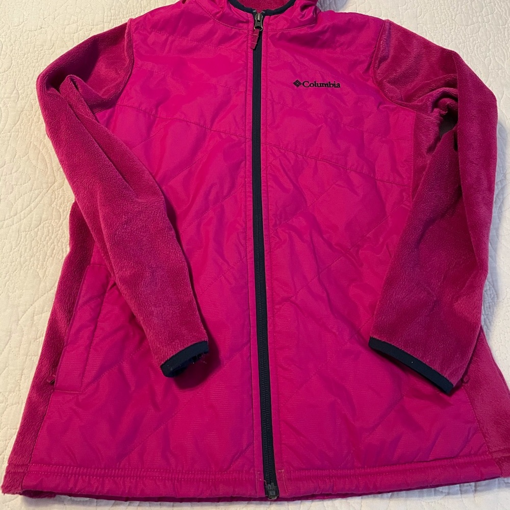 Columbia fleece lined hooded jacket